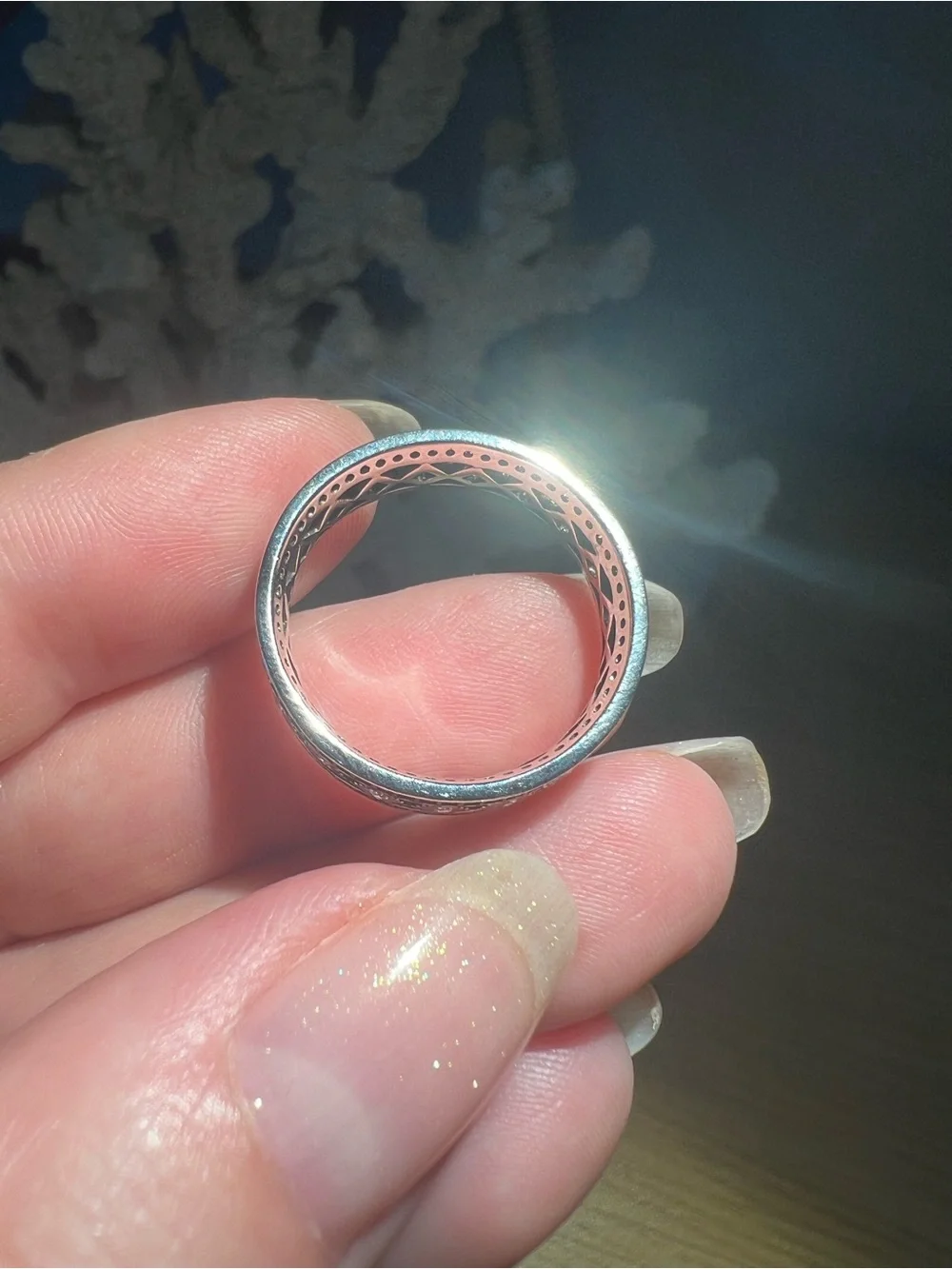 Vintage Fascination Wide Band Ring – Size 8